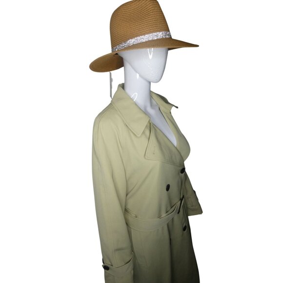 Avec Les Filles Beige Relaxed Duster‎ Trench Coat Women's Size L - Picture 2 of 12